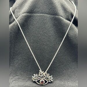 Betsey Johnson Flower Branch Trees Evil Eye Crystal Colorful Crystals Necklace